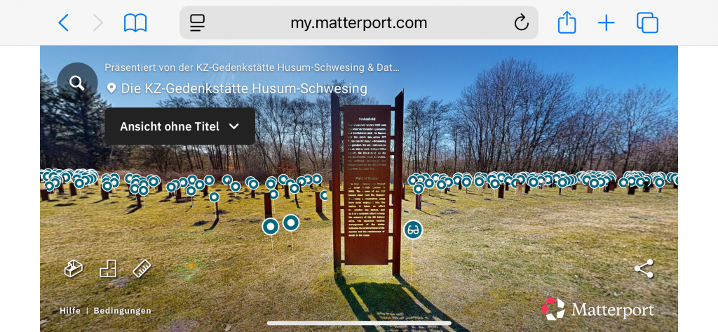 "Stelenfeld 360" - Der virtuelle Rundgang über das Gelände des KZ Husum-Schwesing